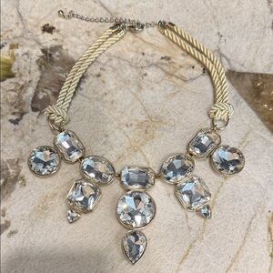 Chico's Gold and Silver Crystal Necklace
